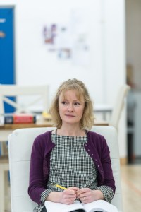 First look at Claire Skinner and cast in rehearsals for <em>Rabbit Hole</em>