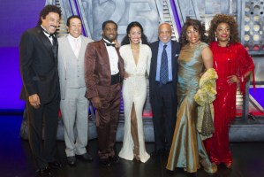 Berry Gordy and Smokey Robinson celebrate opening night with <em>Motown</em> cast