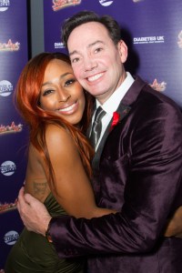 Craig Revel Horwood and Alexandra Burke celebrate <em>Sister Act</em> gala