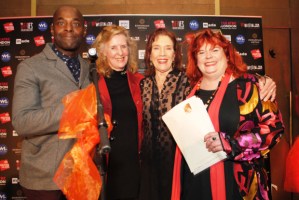 Winners of the Offies celebrate their awards at party in London