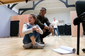 John Boyega and cast in rehearsals for <em>Woyzeck</em> at the Old Vic
