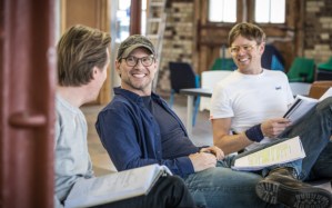 Christian Slater, Kris Marshall and Don Warrington in rehearsals for <em>Glengarry Glen Ross</em>