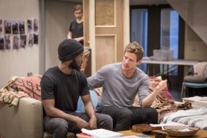 James Norton, Imogen Poots, Malachi Kirby and Faith Alabi in rehearsals for <em>Belleville</em>