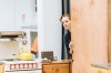 Katherine Parkinson and the cast of Laura Wade's <em>Home, I'm Darling</em> in rehearsals