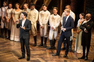 Prince Harry and Meghan Markle at <em>Hamilton</em>: the Duke and Duchess of Sussex join Lin-Manuel Miranda for Sentebale gala