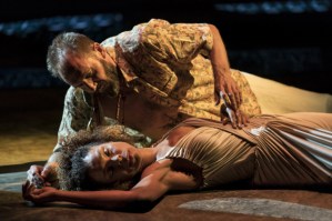 Ralph Fiennes and Sophie Okonedo in <em>Antony and Cleopatra</em> at the National Theatre: first look