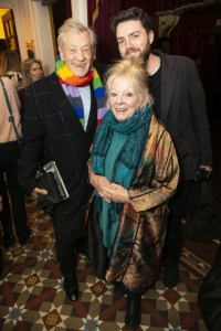 Ian McKellen, Jade Anouka and Tom Burke at the <em>Equus</em> opening night at Theatre Royal Stratford East
