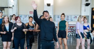 Peter Andre and the cast of <em>Grease</em> in rehearsals: photos