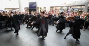 <em>Harry Potter and the Cursed Child</em> cast go back to Hogwarts at King's Cross Station