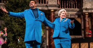First look: Sandi Toksvig and Chris Jarman in <em>Christmas at the (Snow) Globe</em>