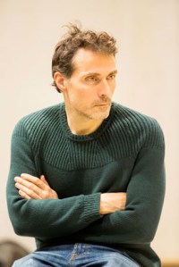 Rufus Sewell, Nancy Carroll and Oliver Chris rehearse Donmar's <em>Closer</em>