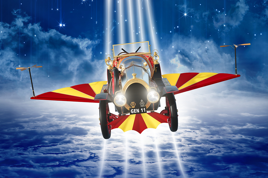Artwork for the brand-new production of Chitty Chitty Bang Bang, provided by the production