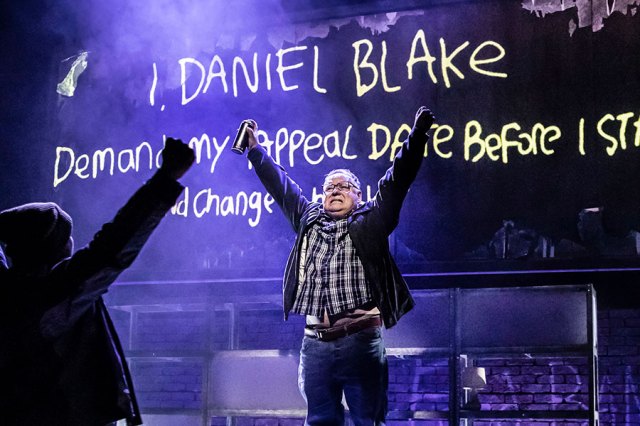 Spray paint scene in I, Daniel Blake, © Pamela Raith