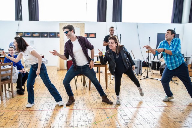 The cast of In Dreams dancing during rehearsals