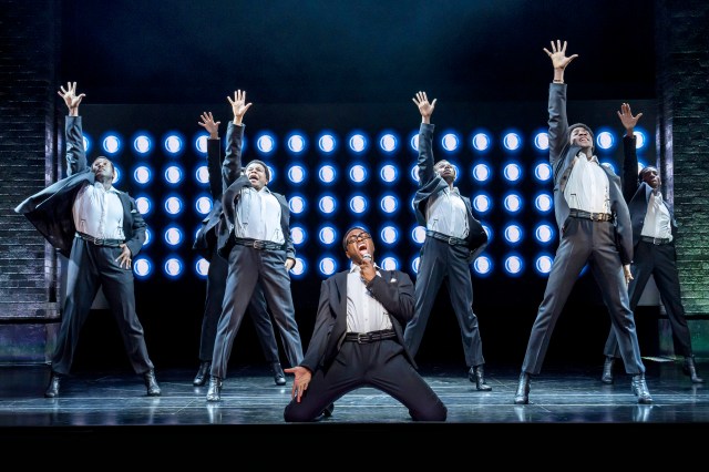 Five actors performing as The Temptations in the West End production of Ain't Too Proud