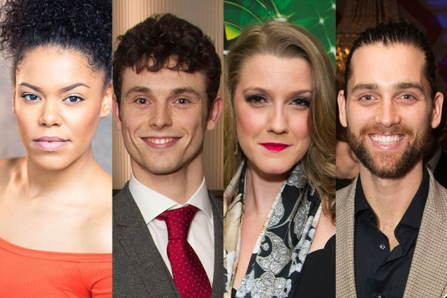 Headshots of J Richard Noel, Charlie Stemp, Alice Fearn and Bradley Jaden
