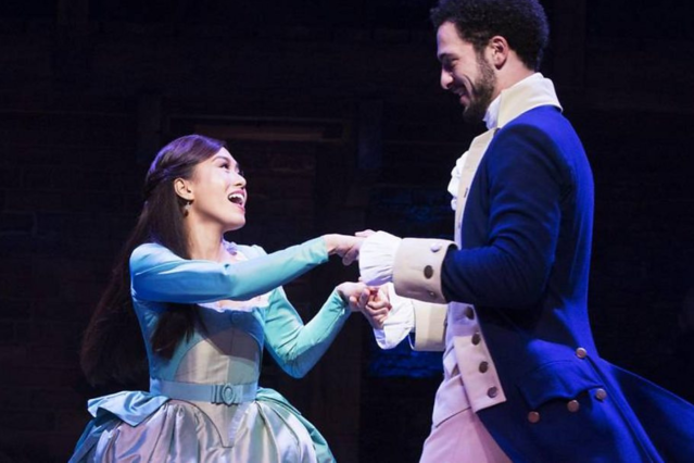 Rachelle Ann Go (Eliza Schuyler-Hamilton) and Jamael Westman (Alexander Hamilton) in the original West End production of Hamilton © Matthew Murphy Rachelle Ann Go (Eliza Schuyler-Hamilton) and Jamael Westman (Alexander Hamilton) in the original West End production of Hamilton© Matthew Murphy
