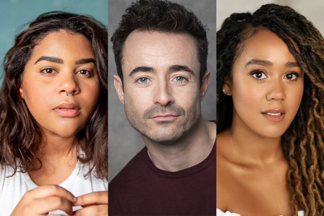 Headshots of Nicole Raquel Dennis, Joe McFadden and Emilie Louise Israel