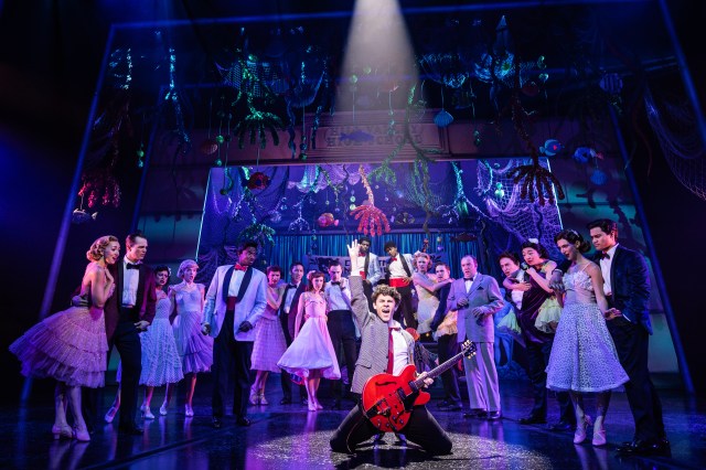 Casey Likes portrays Marty McFly in a scene from Back to the Future: The Musical on Broadway