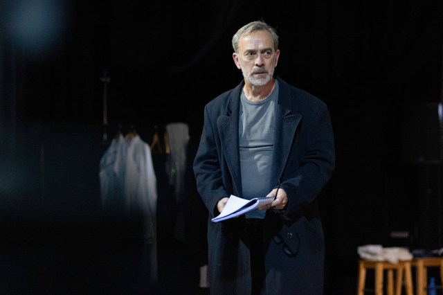 Adrian Schiller in rehearsals for The White Factory