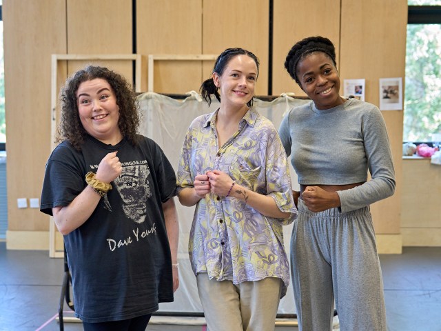 Aoife Dunne (Cindy), Elena Skye (Twiggy), Lauren Azania AJ King Yombo (Kay) credit Manuel Harlan Aoife Dunne (Cindy), Elena Skye (Twiggy), Lauren Azania AJ King Yombo (Kay) credit Manuel Harlan