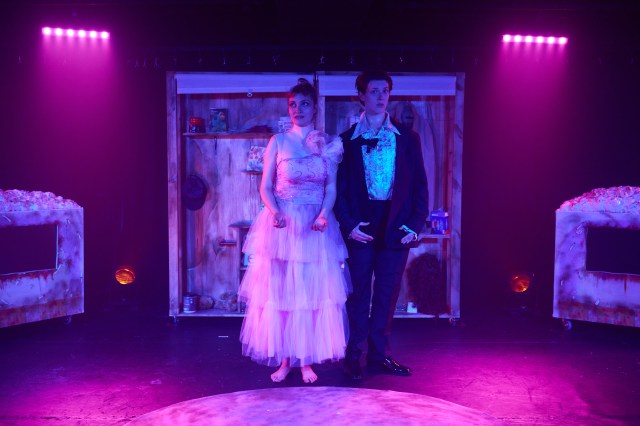 Liv Ello and Frankie Thompson in a scene from Body Show