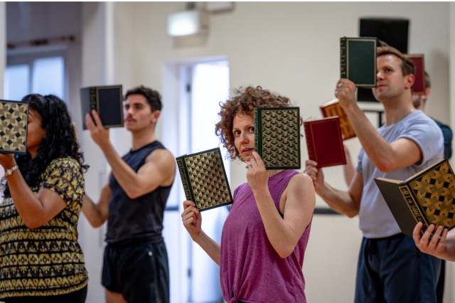 Michal Horowicz and cast in rehearsals for The Book Thief, © Steve Gregson