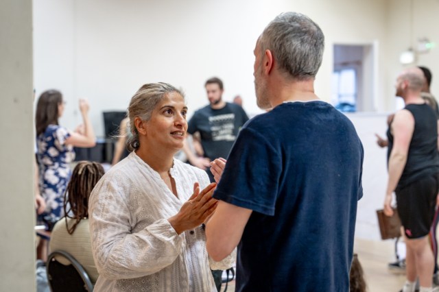 Mina Anwar & Jack Lord in rehearsals for The Book Thief, © Steve Gregson