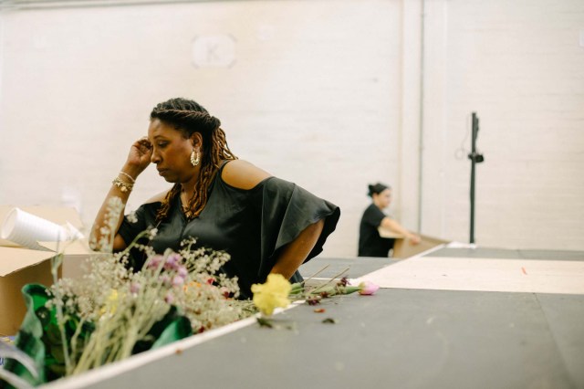 Jo Martin in rehearsals for Death of England Closing Time at the National Theatre. Image credit Feruza Afewerki (11) Jo Martin in rehearsals for Death of England Closing Time at the National Theatre. Image credit Feruza Afewerki (11)