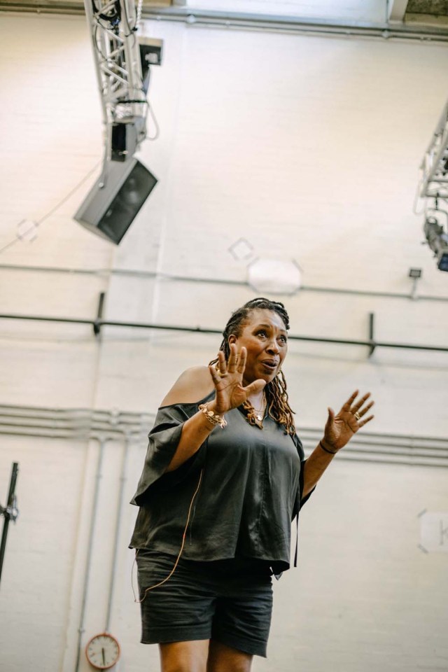 Jo Martin in rehearsals for Death of England Closing Time at the National Theatre. Image credit Feruza Afewerki (2)