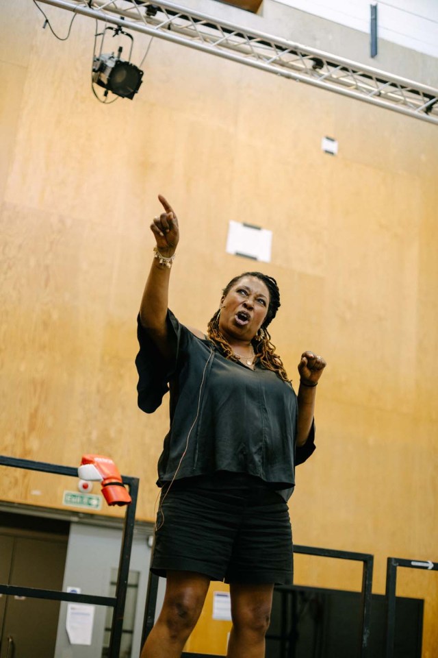 Jo Martin in rehearsals for Death of England Closing Time at the National Theatre. Image credit Feruza Afewerki (3) Jo Martin in rehearsals for Death of England Closing Time at the National Theatre. Image credit Feruza Afewerki (3)