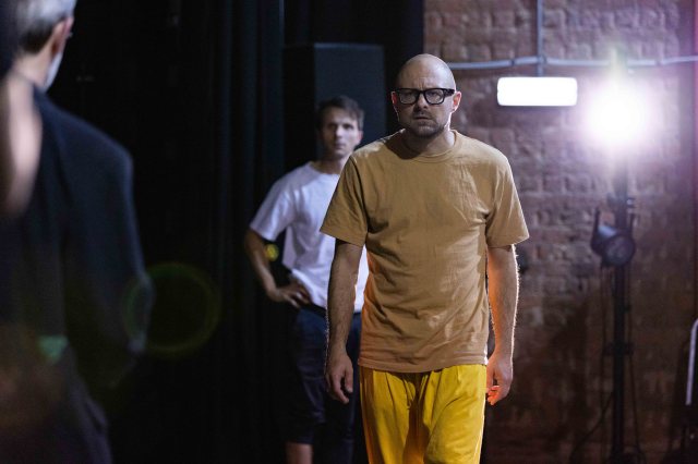Director Maxim Didenko in rehearsals for The White Factory