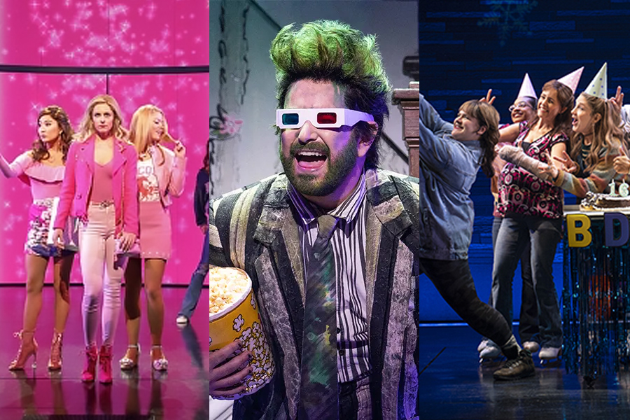 Scenes from the Broadway productions of Mean Girls, Beetlejuice and Kimberly Akimbo