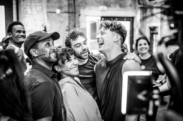 Ahmed Hamad (Artie), Grace Hodgett Young (Betty Schaefer), Gregor Milne (Sammy) & Tom Francis (Joe Gillis). Credit Marc Brenner. 5491