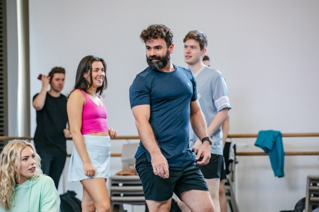 Bobby Windebank & cast in rehearsals for The Time Traveller's Wife. Credit Danny Kaan Bobby Windebank and the cast in rehearsals for The Time Traveller's Wife