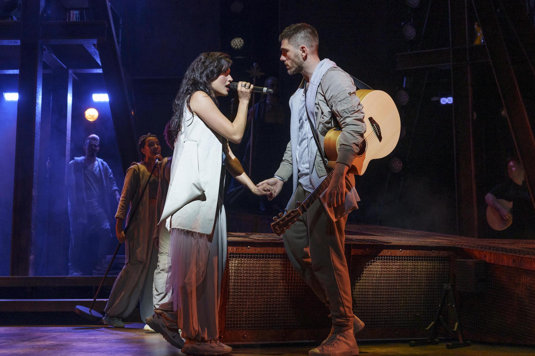 Hannah Richardson (Mary) and Ian McIntosh (Jesus) in Jesus Christ Superstar Tour Credit Paul Coltas 2137