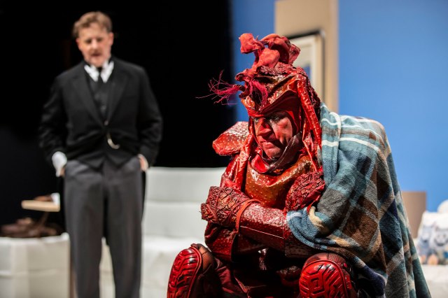 Samuel West and Rufus Hound in a scene from It's Headed Straight Towards Us at the Park Theatre