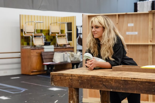 Joanna Woodward in rehearsals for The Time Traveller's Wife. Credit Danny Kaan Joanna Woodward in rehearsals for The Time Traveller's Wife