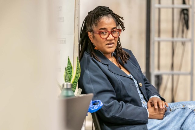 Lynn Nottage in rehearsals for CLYDE'S Donmar photo by Marc Brenner