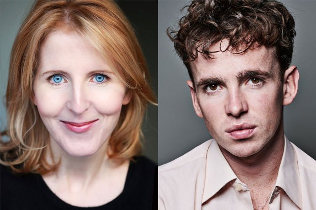Headshots of Fenella Woolgar and Laurie Kynaston
