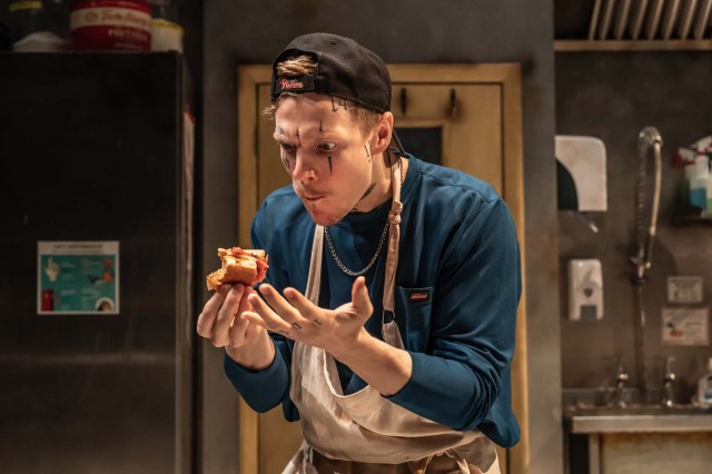 Patrick Gibson in CLYDE S Donmar photo by Marc Brenner.