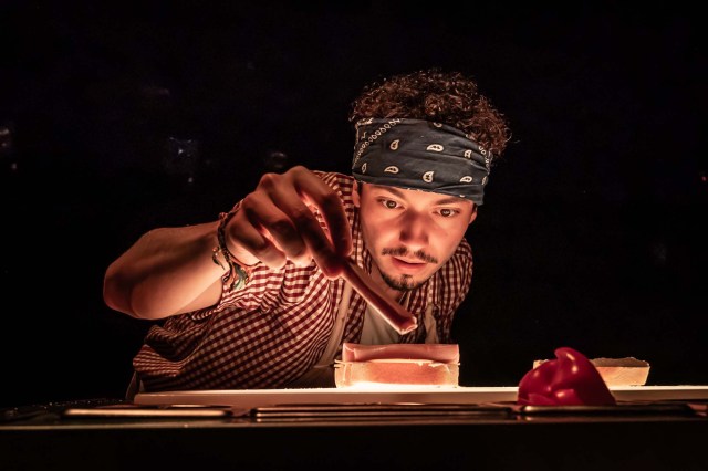 Sebastian Orozco in CLYDE S Donmar photo by Marc Brenner.