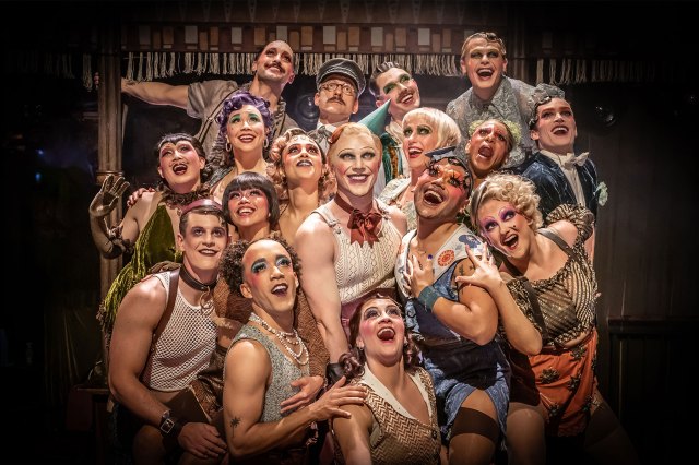 The company of Cabaret at the Kit Kat Club