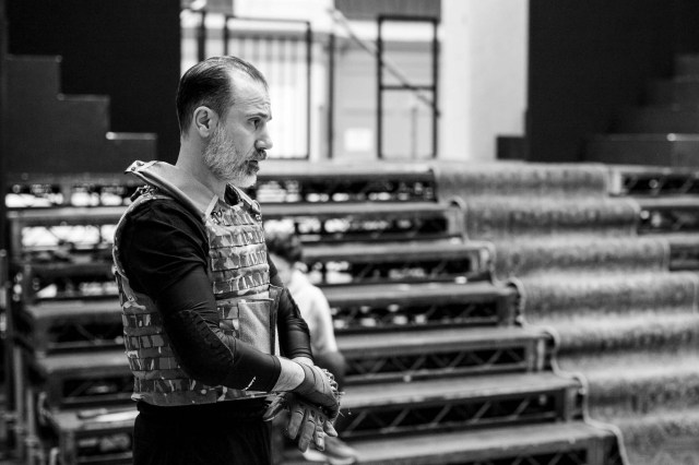 MACBETH in rehearsals. Ben Turner (Macduff) Photo credit Matt Humphrey MACBETH in rehearsals. Ben Turner (Macduff) Photo credit Matt Humphrey