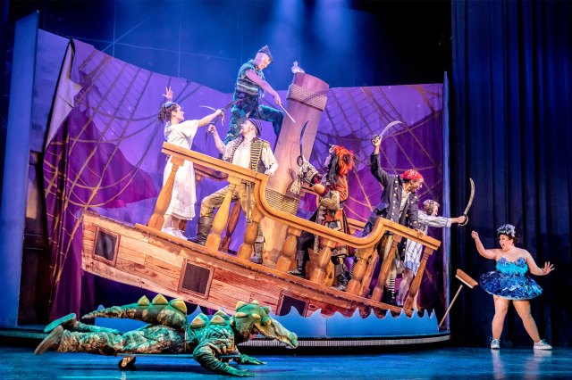 A scene from Peter Pan Goes Wrong in the West End