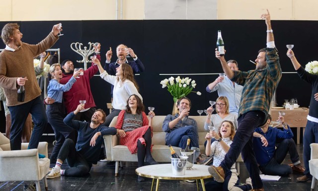 The cast of The Motive and the Cue in rehearsals in the West End 2023 2024. © Mark Douet