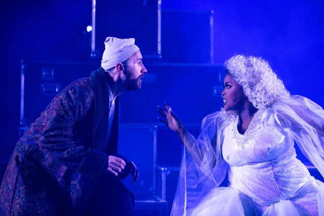 Ewan Donald and Laura Lovemore in a scene from the Dundee Rep Theatre production of A Christmas Carol