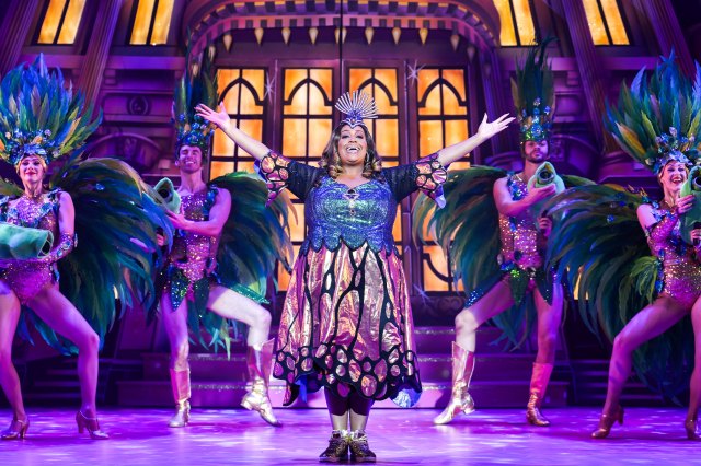 Alison Hammond in a scene from Jack and the Beanstalk at Birmingham Hippodrome
