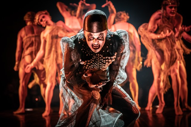 Jake Shears (as Emcee) and the company of Cabaret
