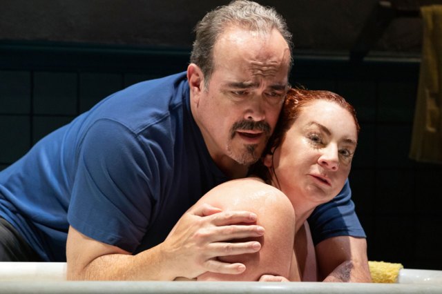 Cost of Living David Zayas and Katy Sullivan in the Broadway production of Cost of Living
